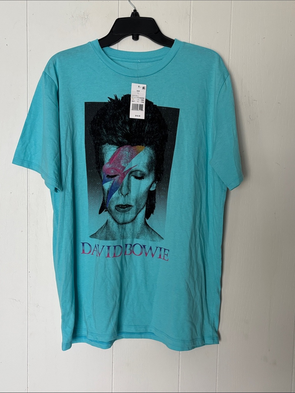 Turquoise Short-Sleeve Graphic Tee - David Bowie Print